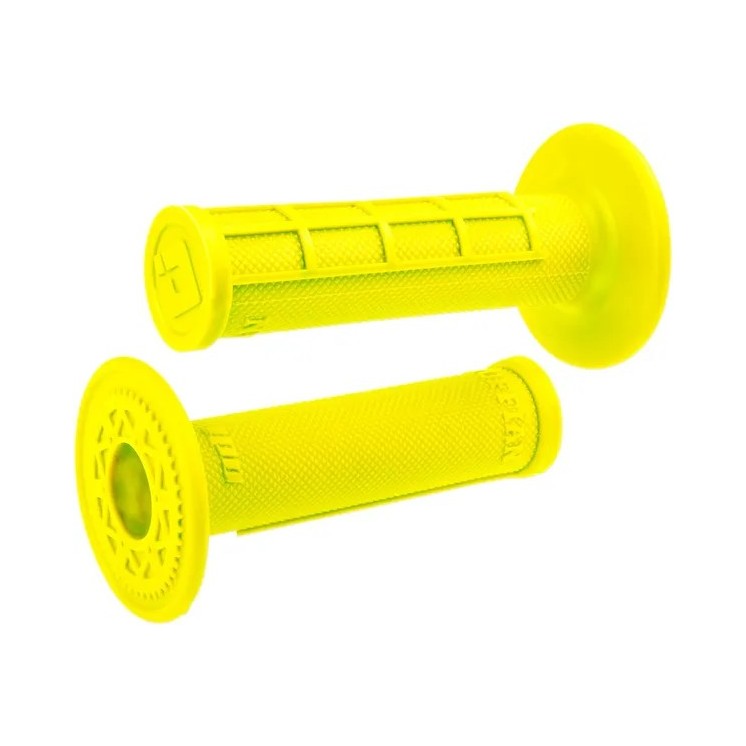 Poignées ODI 1/2 gaufré jaune fluo