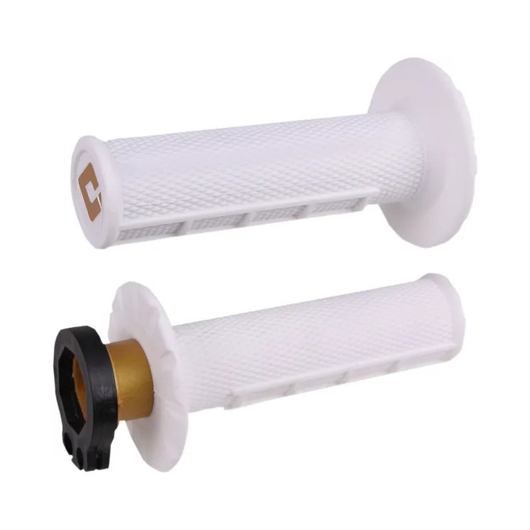 ODI V2 LOCK-IN grips, half waffle, white