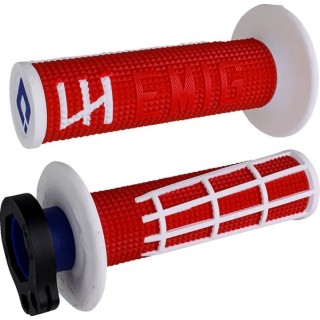 ODI V2 LOCK-IN 2.0 grips, waffle, red/white