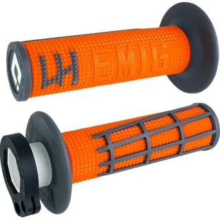 ODI V2 LOCK-IN 2.0 grips, waffle, orange/graphite