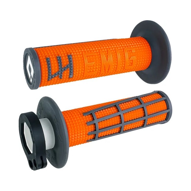 ODI V2 LOCK-IN 2.0 Griffe, geriffelt, orange/graphit