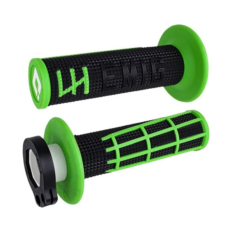 ODI V2 LOCK-IN 2.0 grips, waffle, green/black